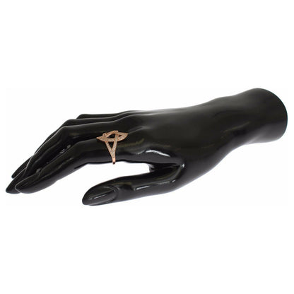 Nialaya Womens Clear CZ Gold 925 Silver Ring Ring