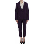 BENCIVENGA Elegant Striped Pant & Blazer Suit BENCIVENGA Black