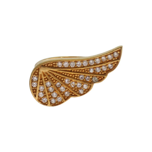 Nialaya Womens Clear CZ Gold 925 Silver Authentic Ring SIG19078-US4,5
