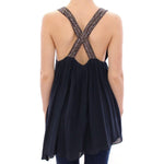 Anaikka Elegant Navy Blue Sleeveless Blouse Anaikka Dark Slate Gray