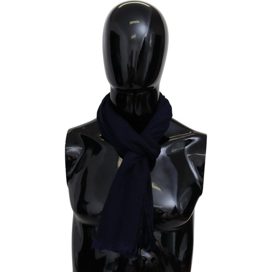 Missoni Blue Wool Knit Unisex Neck Wrap Scarf