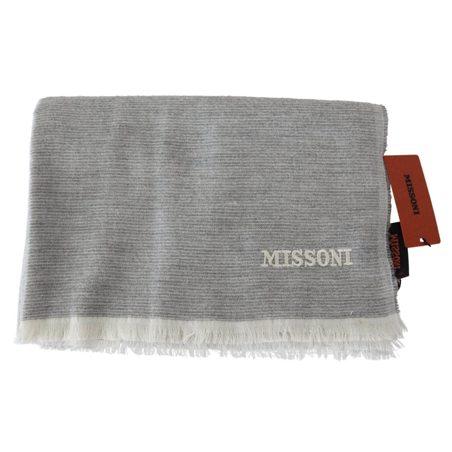 Missoni Beige 100% Wool Unisex Neck Wrap Scarf