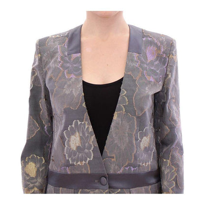 Roberto Fragata Multicolor Silk Floral Cotton Blazer Blazer Jacket