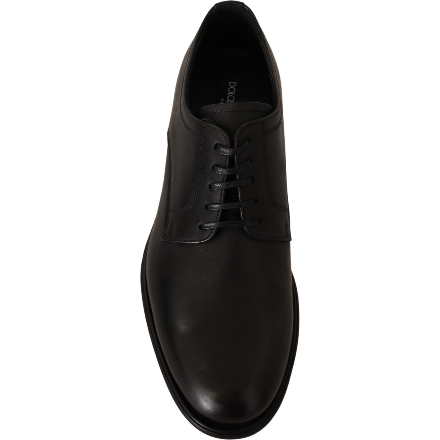 Dolce & Gabbana Black Leather Lace Up Mens Formal Derby Shoes