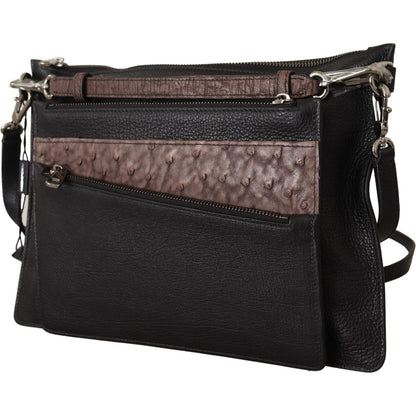 Dolce & Gabbana Black Exotic Leather Shoulder Sling Alta Sartoria Bag