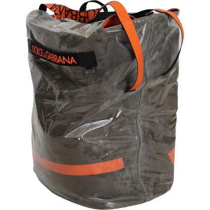 Dolce & Gabbana Cotton Men Large Fabric Green Shopping Tote Bag