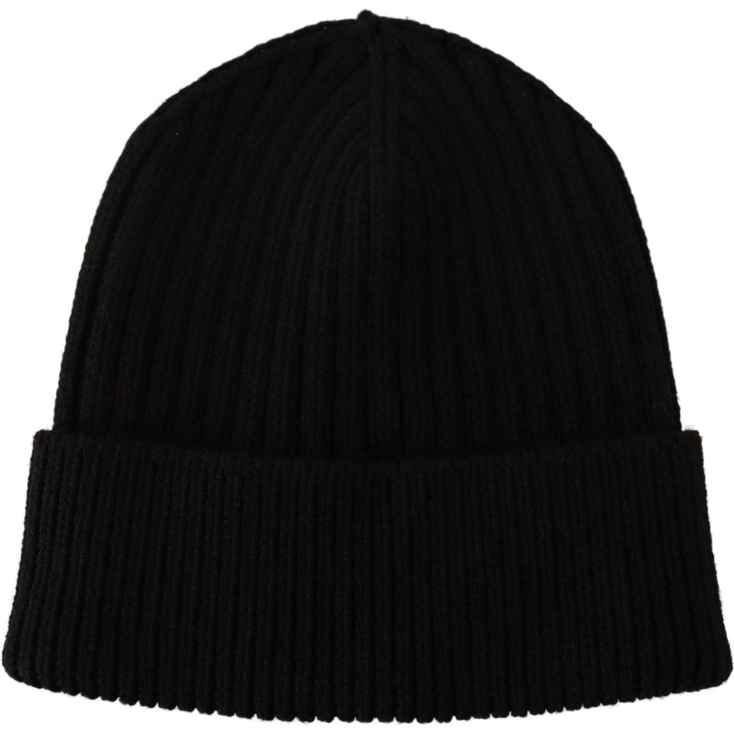 Dolce & Gabbana Black Wool Knit Women Winter Hat HAT9255