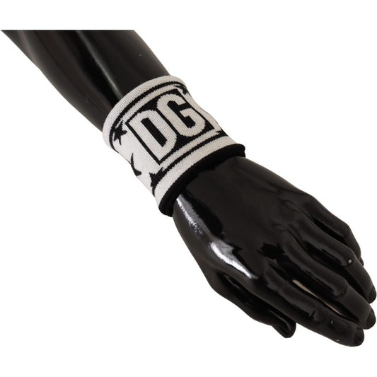 Dolce & Gabbana Elegant Monochrome Wool Wristband Set Dolce & Gabbana Black