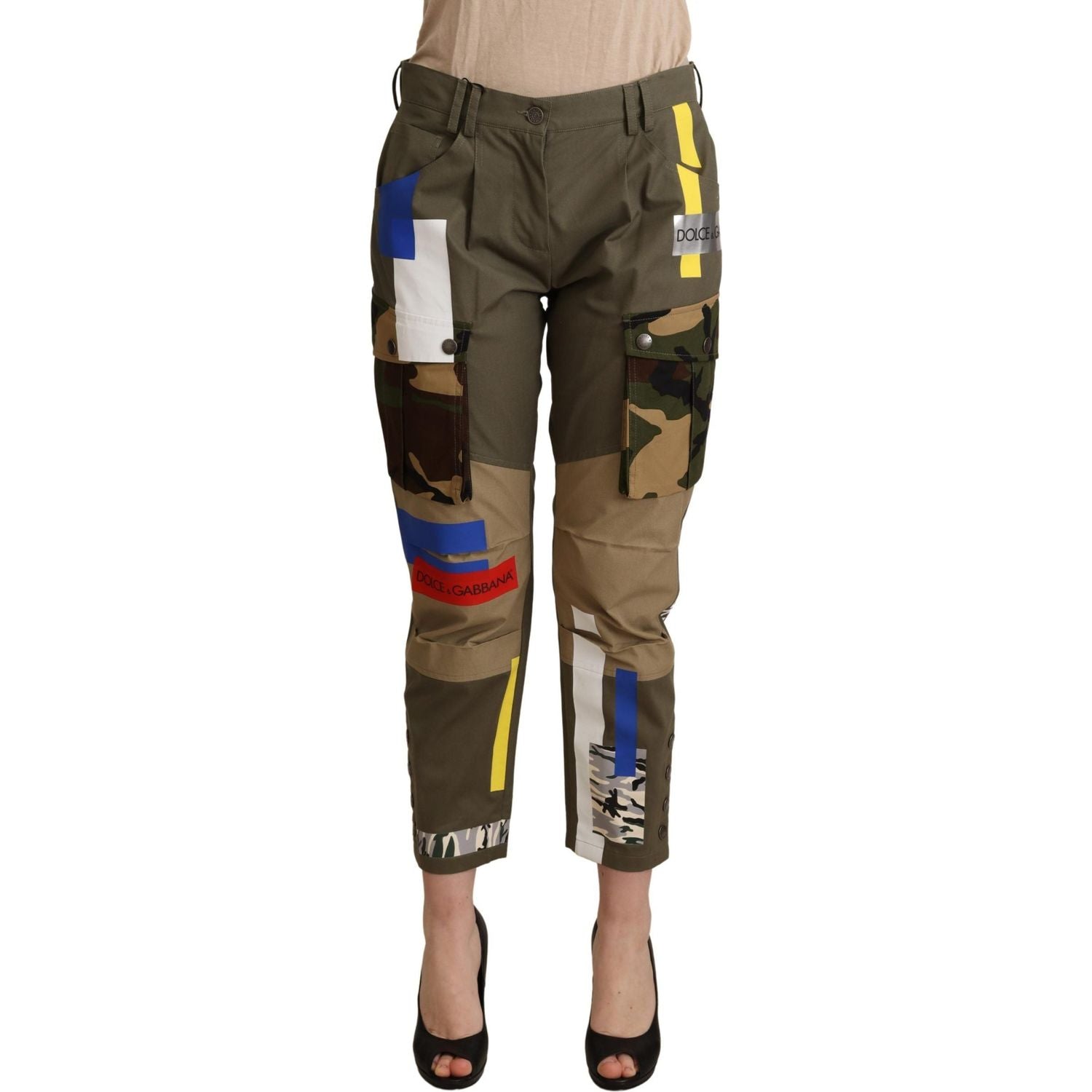 Dolce & Gabbana Green Military Cargo Trouser Cotton Pants