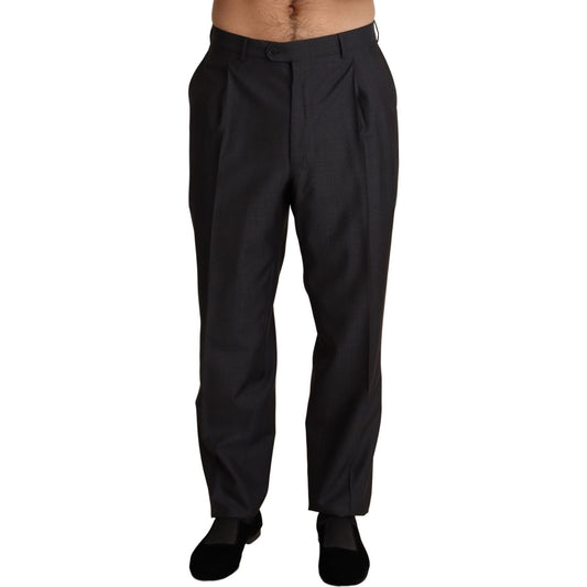 Dolce & Gabbana Gray Wool Blend Formal Trousers Pants MAN TROUSERS