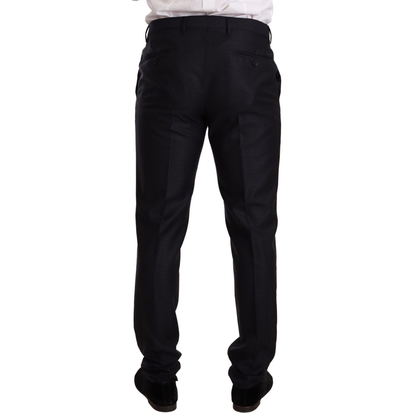 Dolce & Gabbana Blue Pattern MARTINI SLIM FIT 2 Piece Suit Suit