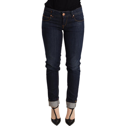 Acht Blue Washed Low Waist Skinny Denim Trouser WOMAN TROUSERS