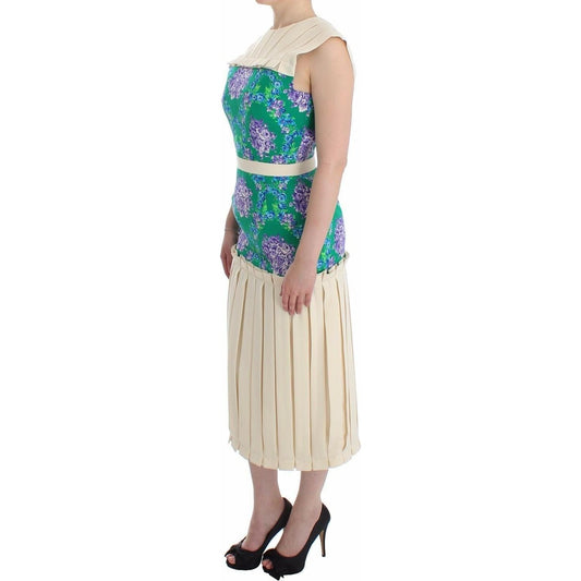 Caterina Gatta Multicolor Dress Gown Floral Sleeveless Gown SIG12667- 40