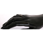 Nialaya Silver Womens Black CZ Rhodium 925 Ring Nr. 90- 55
