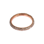 Nialaya Pink Gold 925 Silver Clear CZ Ring Nr. 32- 57