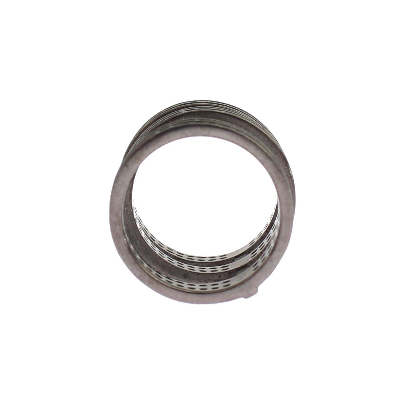 Nialaya Black CZ Rhodium 925 Silver Ring SIG19099- 50