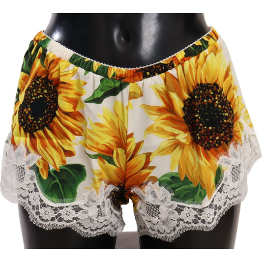 Dolce & Gabbana White Sunflower Lace Lingerie Underwear LB3046 -3