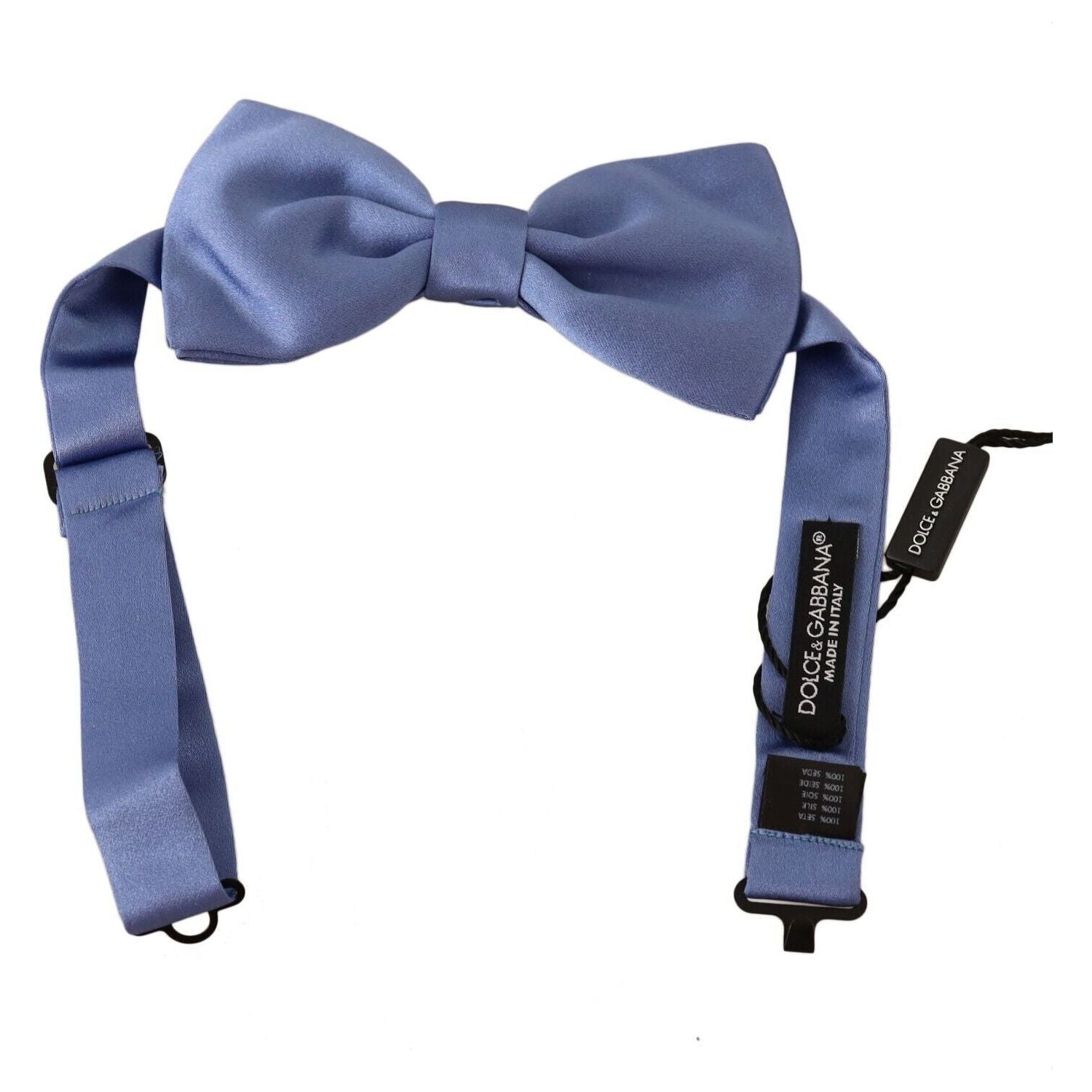 Dolce & Gabbana Purple 100% Silk Adjustable Neck Papillon Bow Tie