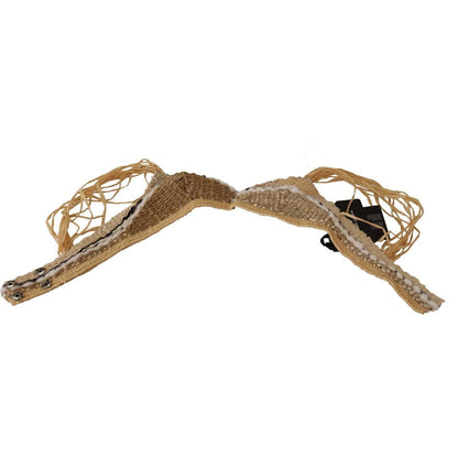 Dolce & Gabbana Beige Straw Raffia Woven Crochet Cover Up Top WOMAN TOPS AND SHIRTS