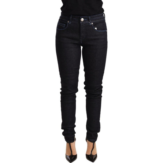 Acht Blue Cotton Low Waist Slim Fit Denim Women Trouser Jeans PAN71800 -W26