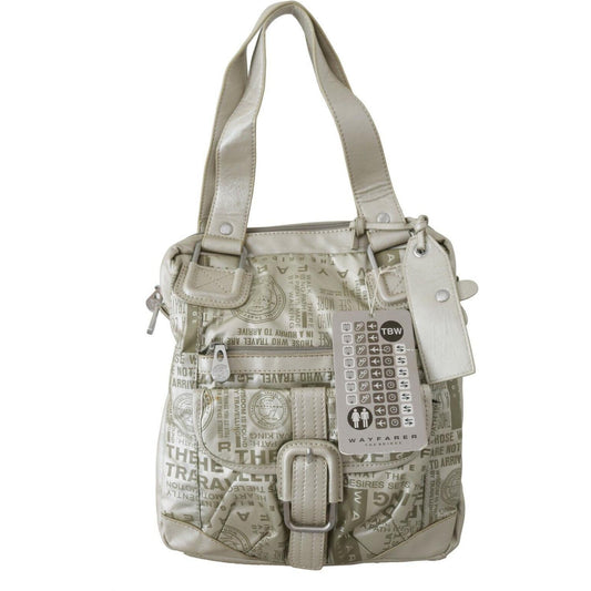 WAYFARER Chic White Fabric Shoulder Bag WOMAN TOTES WAYFARER Rosy Brown
