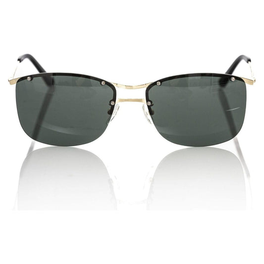 Frankie Morello Black Metallic Fiber Men Sunglass FR-22136