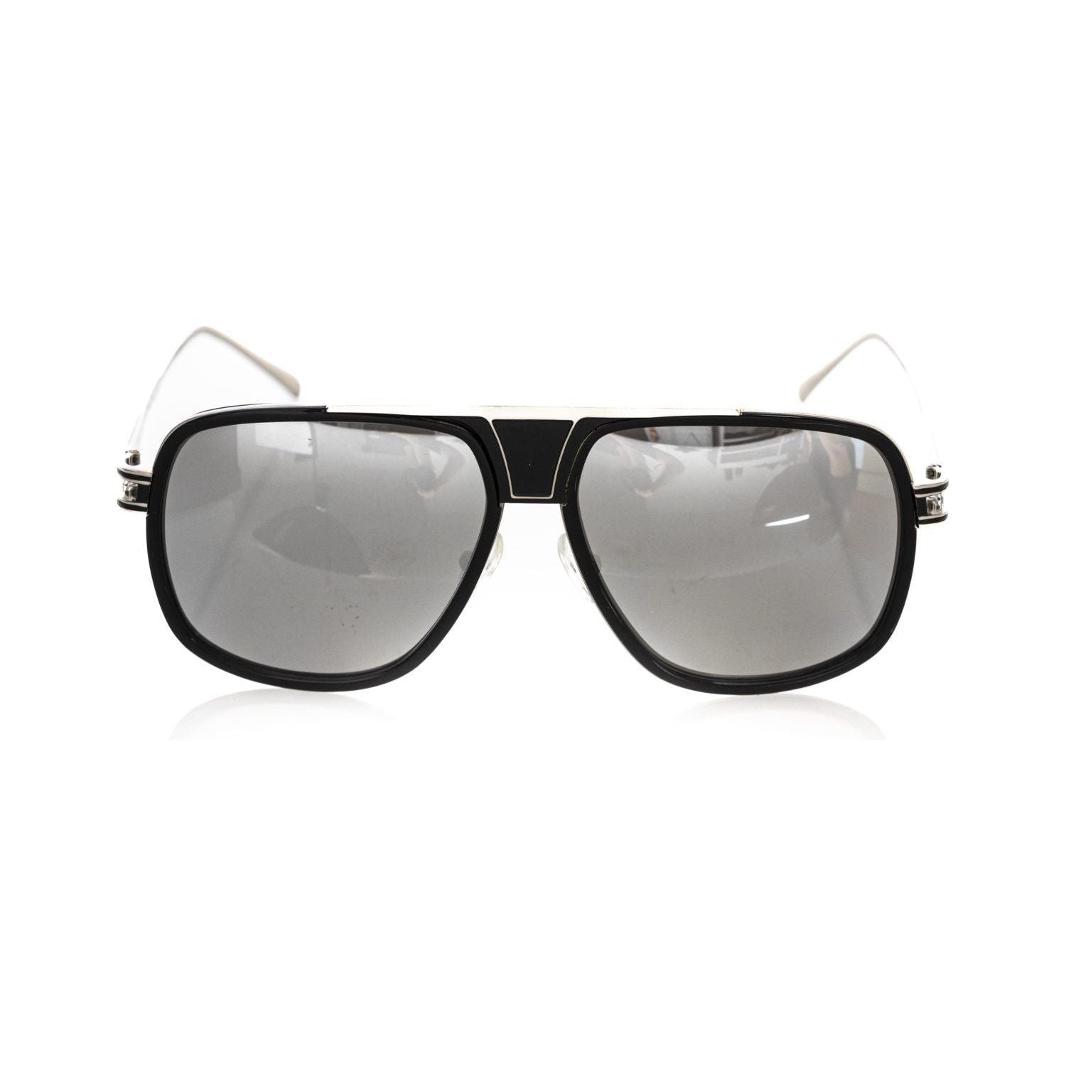 Frankie Morello Black Metallic Fibre Sunglass