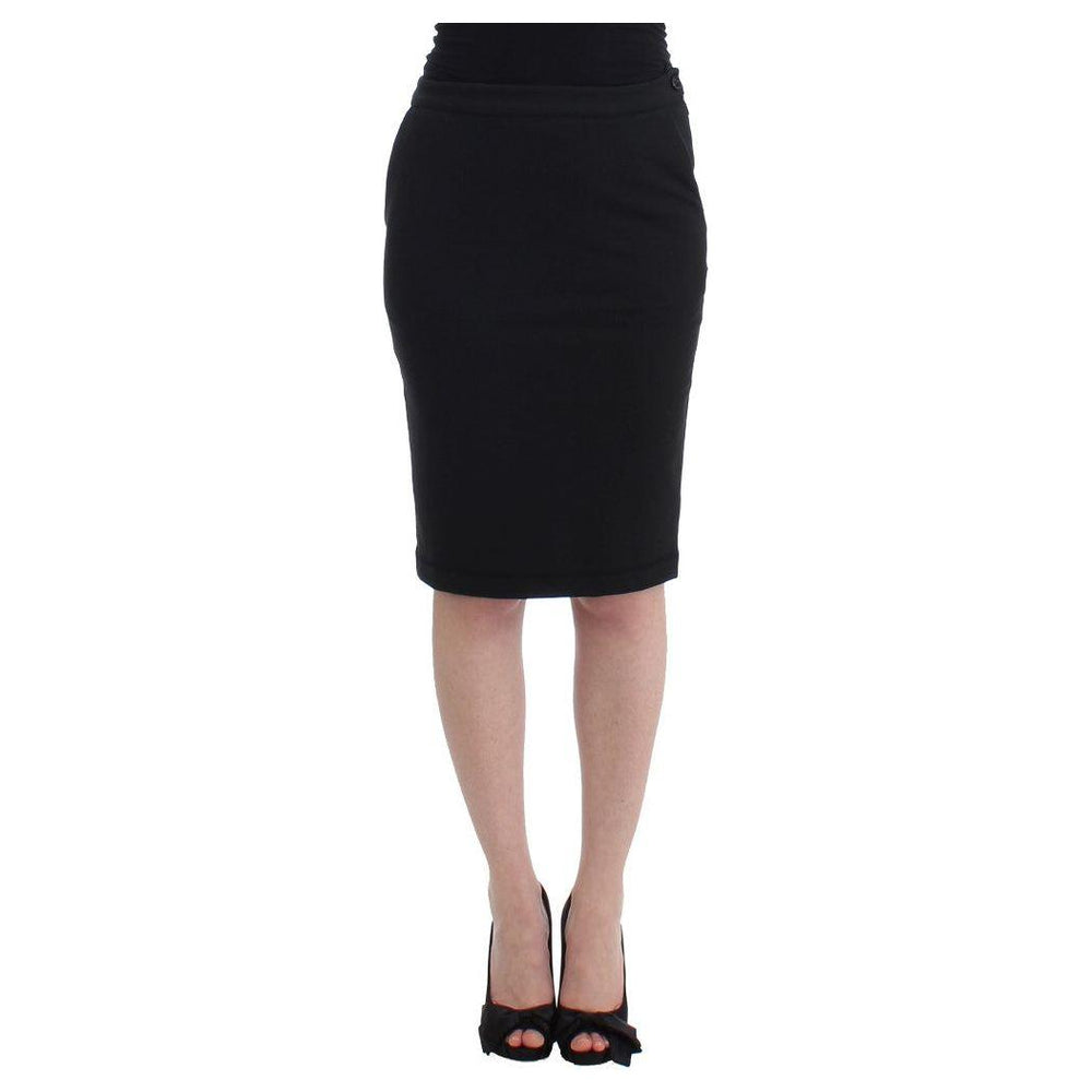 GF Ferre Black Straight Pencil Skirt SIG11528-5