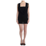 Roccobarocco Black Embellished Jersey Mini Sheath Short Dress SIG11564-2