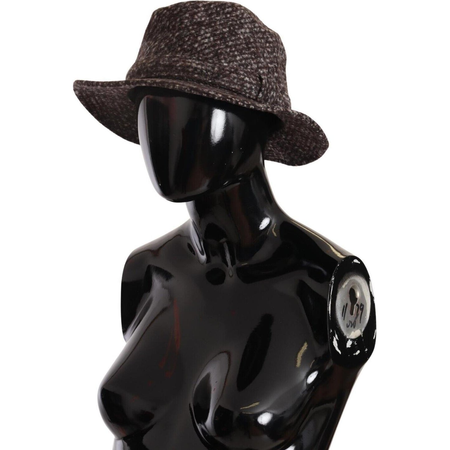 Dolce & Gabbana Gray Melange Blended Textured Tweed Hat