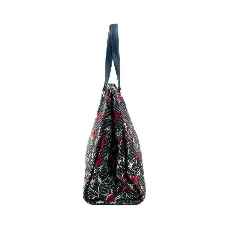 Tory Burch Medium Nylon Retro Batik Print Shoulder Tote Handbag