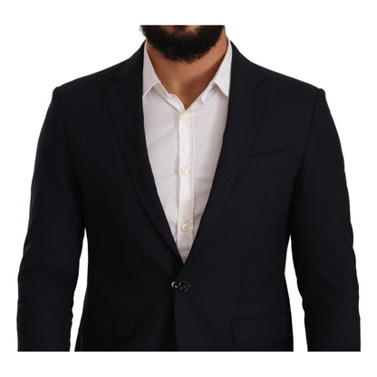 Domenico Tagliente Black Single Breasted One Button Suit Jacket