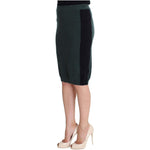 MILA SCHÖN Green Wool Blend Pencil Skirt SIG30152-1
