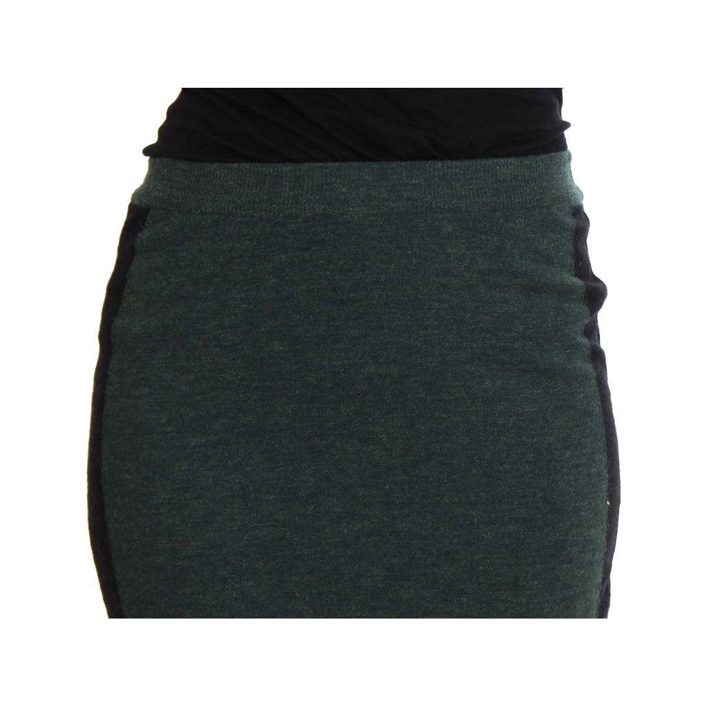 MILA SCHÖN Green Wool Blend Pencil Skirt SIG30152-1
