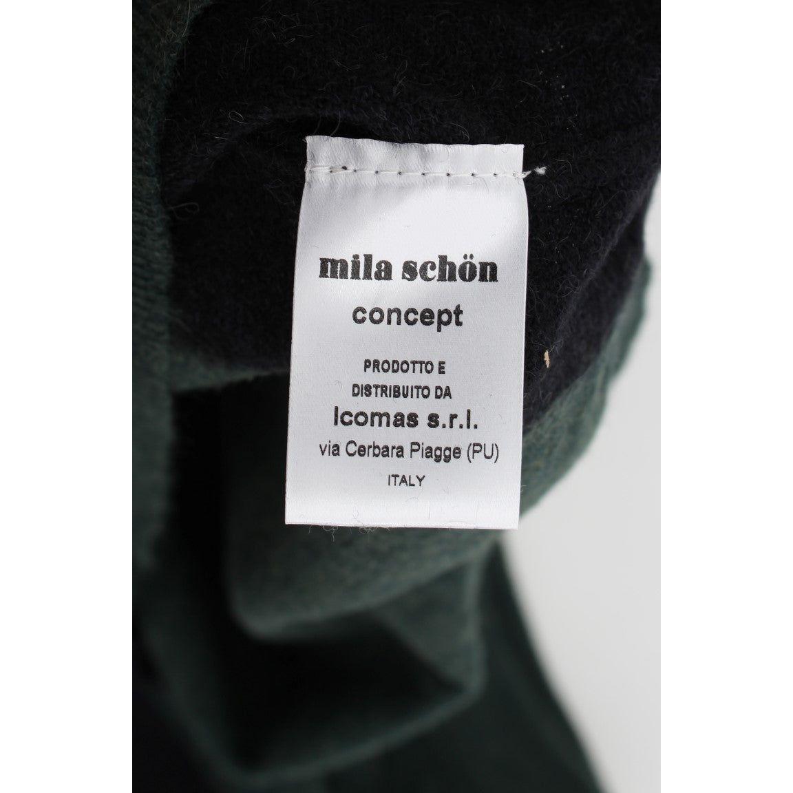 MILA SCHÖN Green Wool Blend Pencil Skirt SIG30152-1