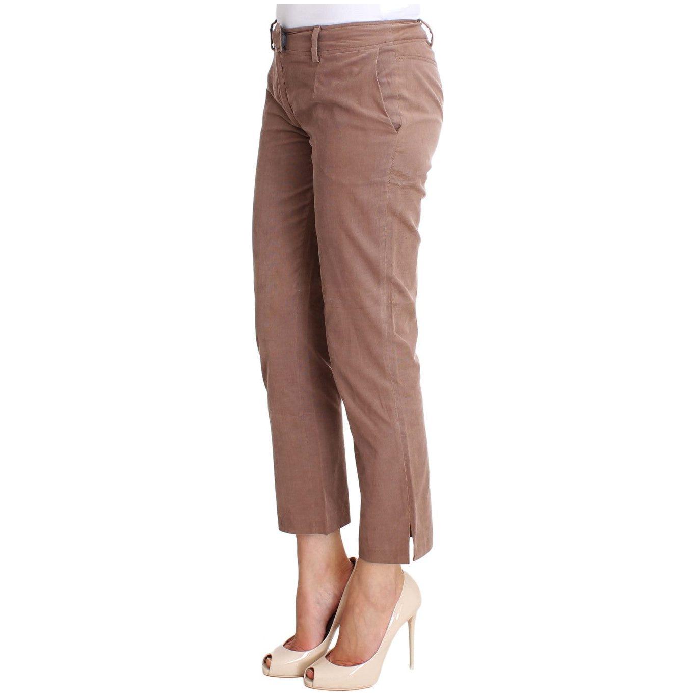 Costume National Brown Cropped Corduroys Pants