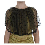 Dolce & Gabbana Yellow Black Floral Lace Ricamo Gown Dress NOC10176-1
