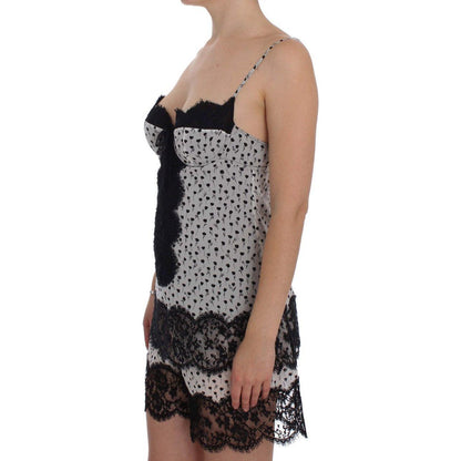 Dolce & Gabbana Black Silk Lace Babydoll Lingerie Top