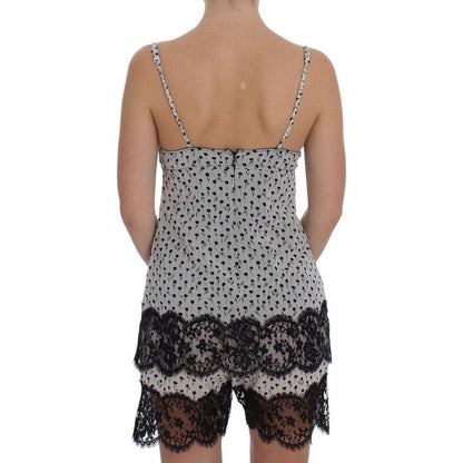 Dolce & Gabbana Black Silk Lace Babydoll Lingerie Top