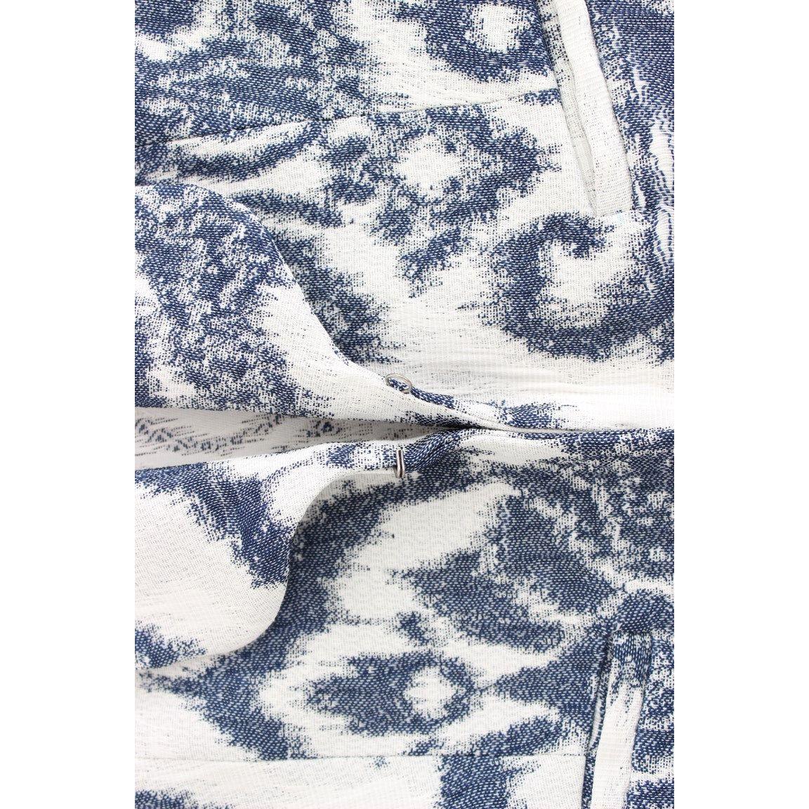 Christian Pellizzari Blue White Blazer Suit Jacket Blazer Jacket