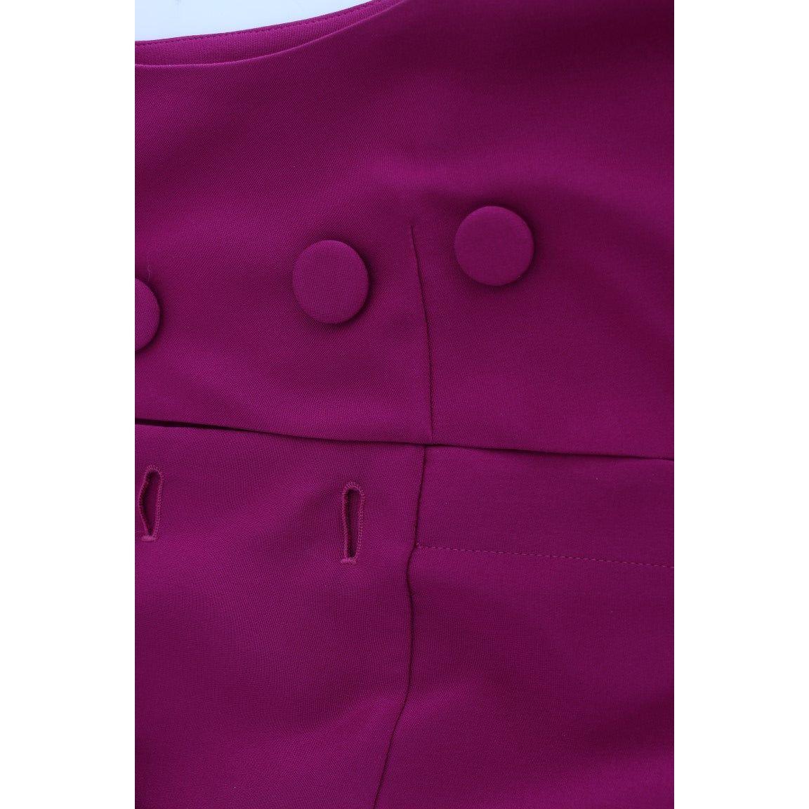 Barbara Casasola Purple Silk Sleeveless Blouse Top SIG12590-1