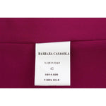 Barbara Casasola Purple Silk Sleeveless Blouse Top SIG12590-1
