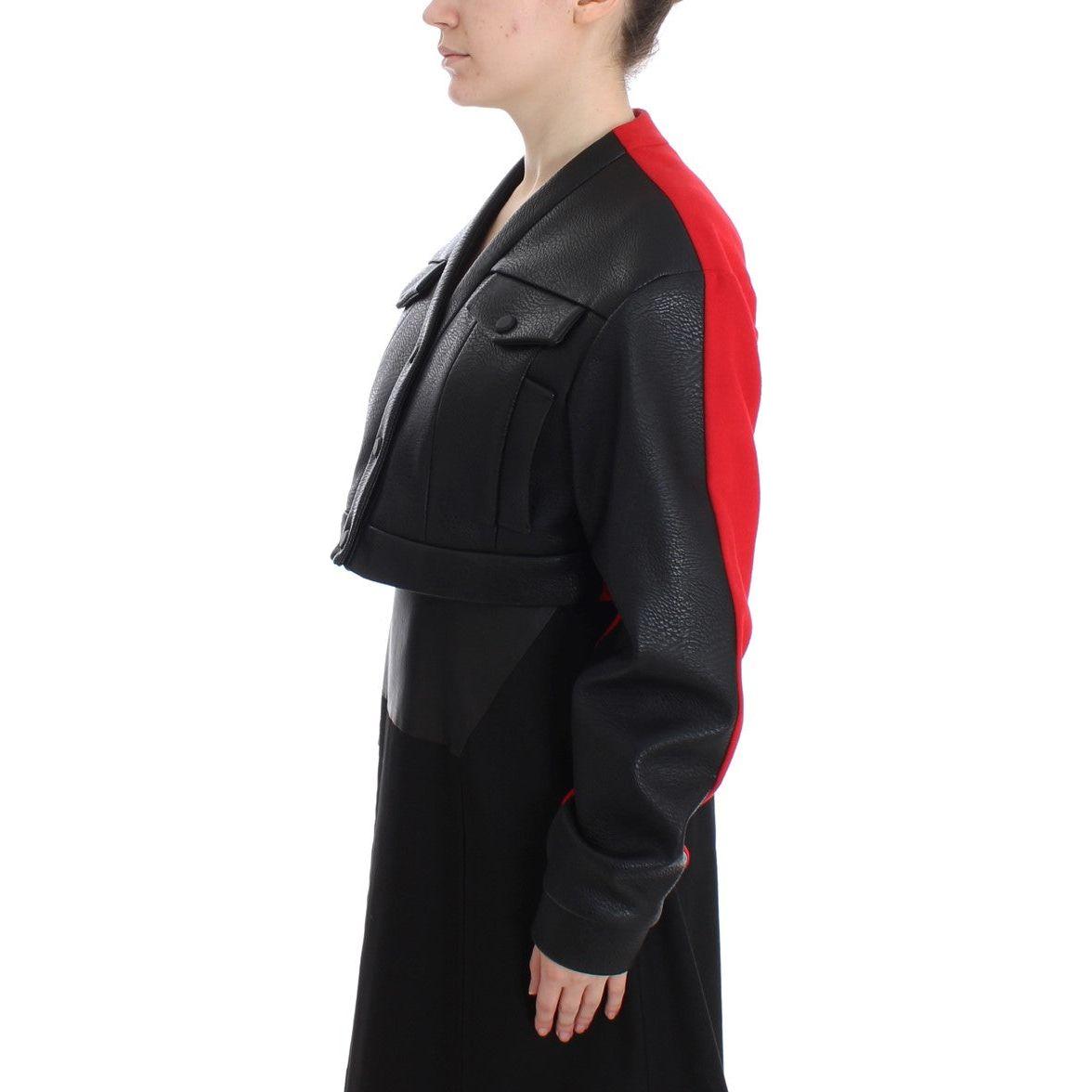 KAALE SUKTAE Black Short Croped Coat Bomber Jacket Coats & Jackets