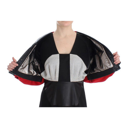 KAALE SUKTAE Black Short Croped Coat Bomber Jacket Coats & Jackets