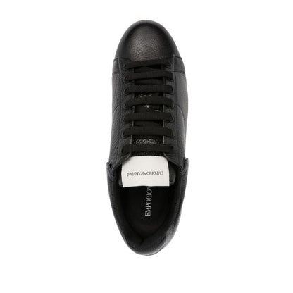 Emporio Armani tumbled leather sneakers