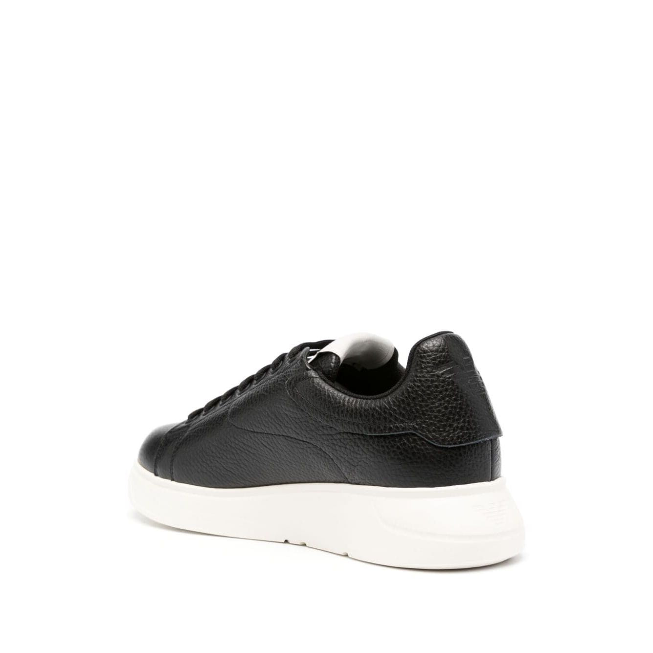 Emporio Armani tumbled leather sneakers