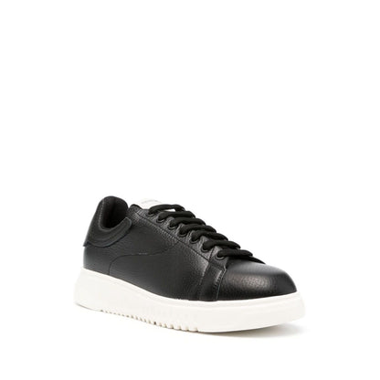 Emporio Armani tumbled leather sneakers