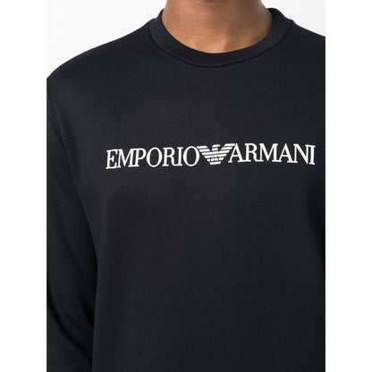 Emporio Armani Modal-blend sweatshirt with logo print Topwear