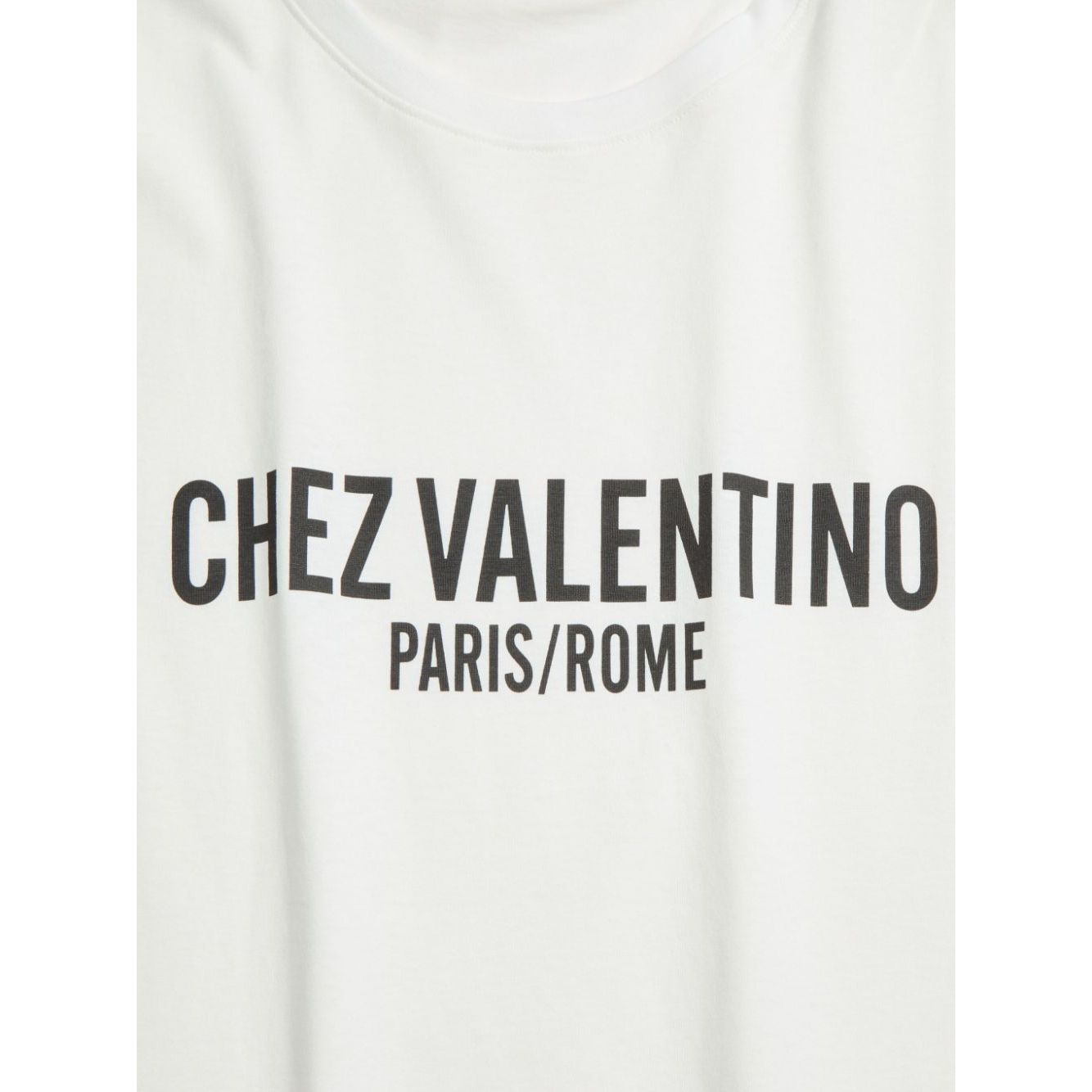 Valentino Cotton T-Shirt With Chez Valentino Print