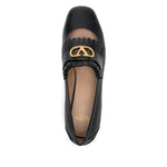 Valentino Garavani Vlogo Signature Calfskin Fringe Sabot Moccasin 25mm WS0LJ3DSH0NO-P25